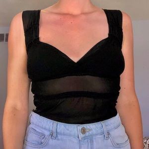 black sheer tank top